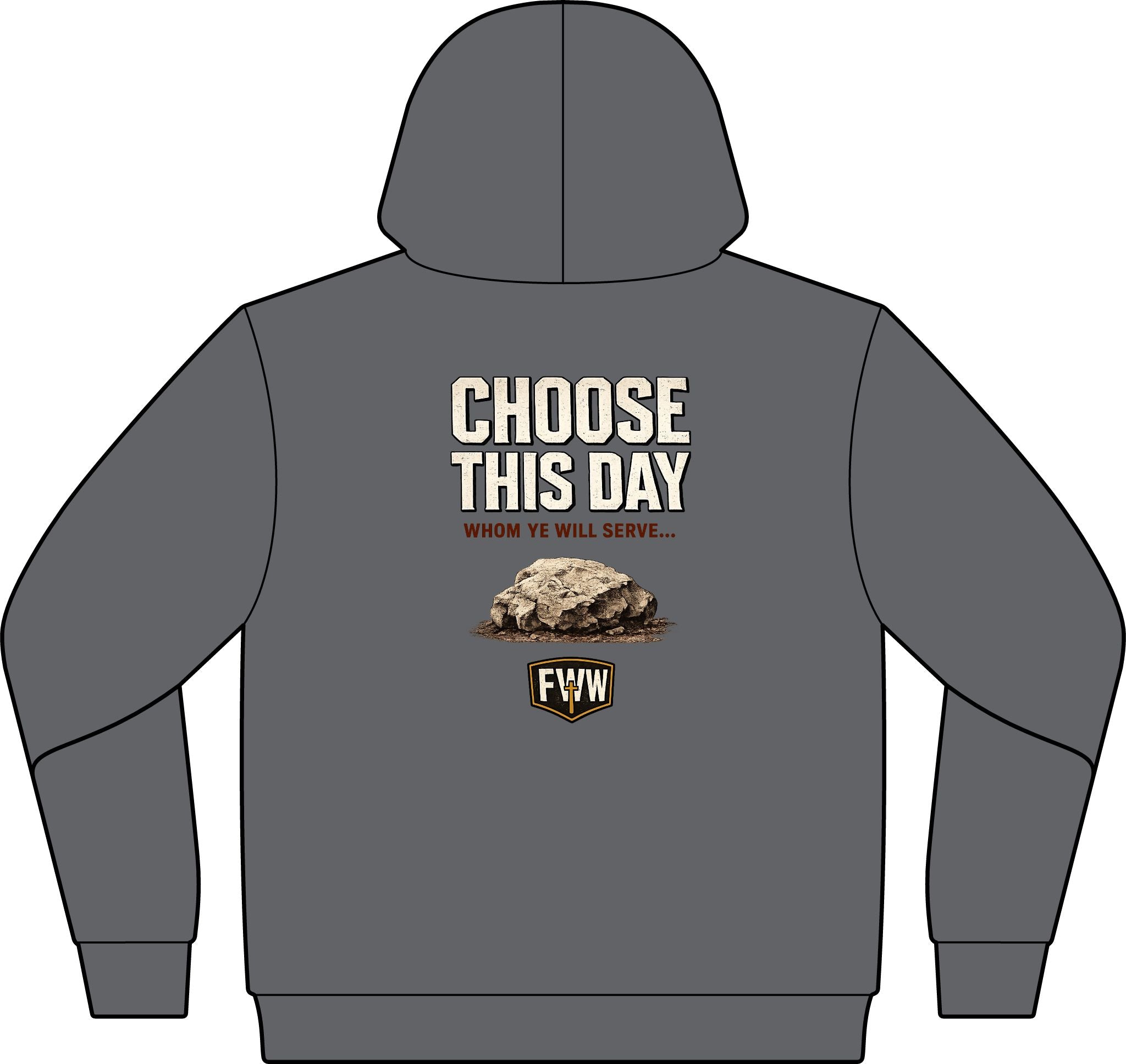 Choose This Day | Joshua 24:15 Christian Hoodie | Faith Without Works