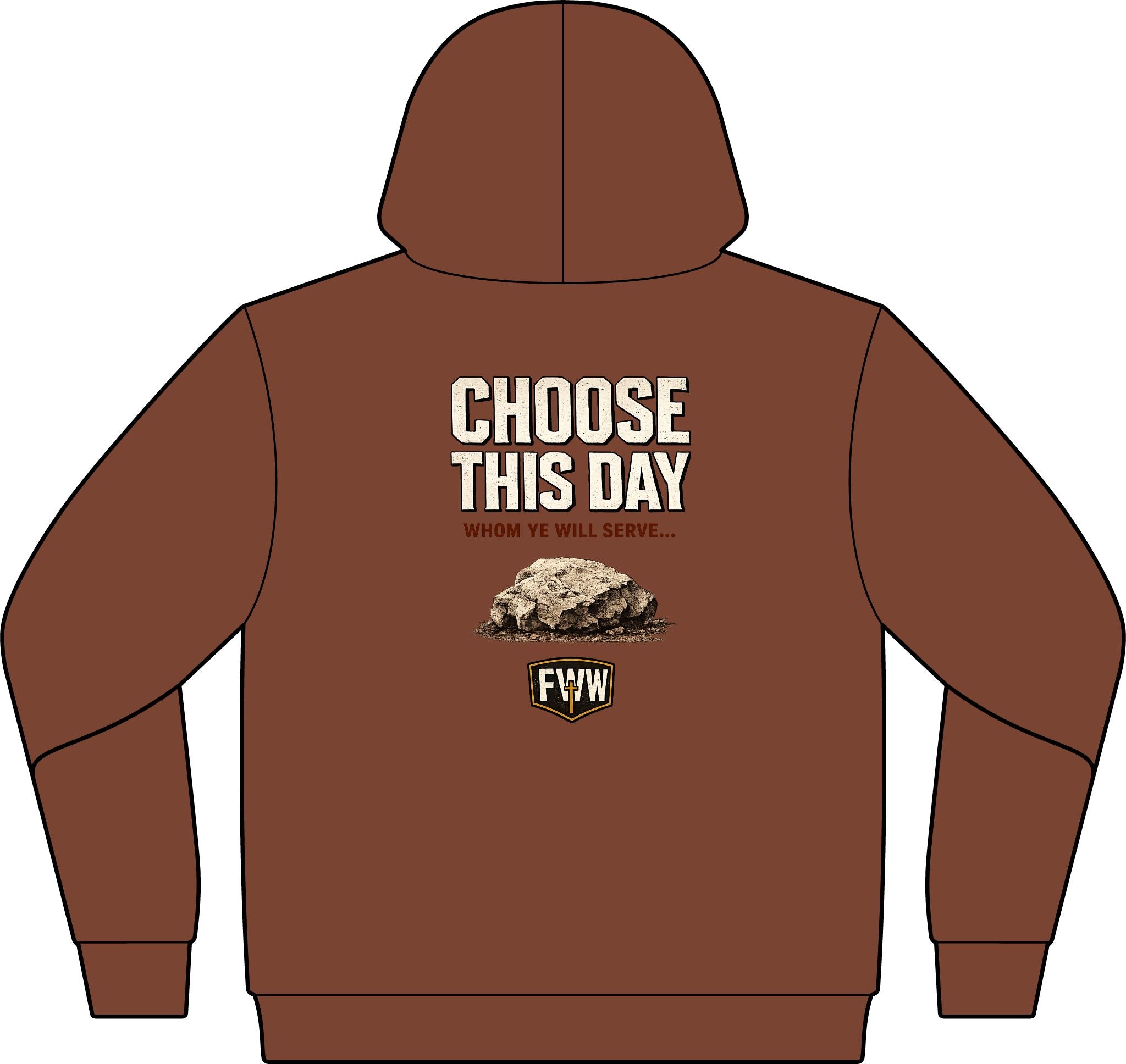 Choose This Day | Joshua 24:15 Christian Hoodie | Faith Without Works