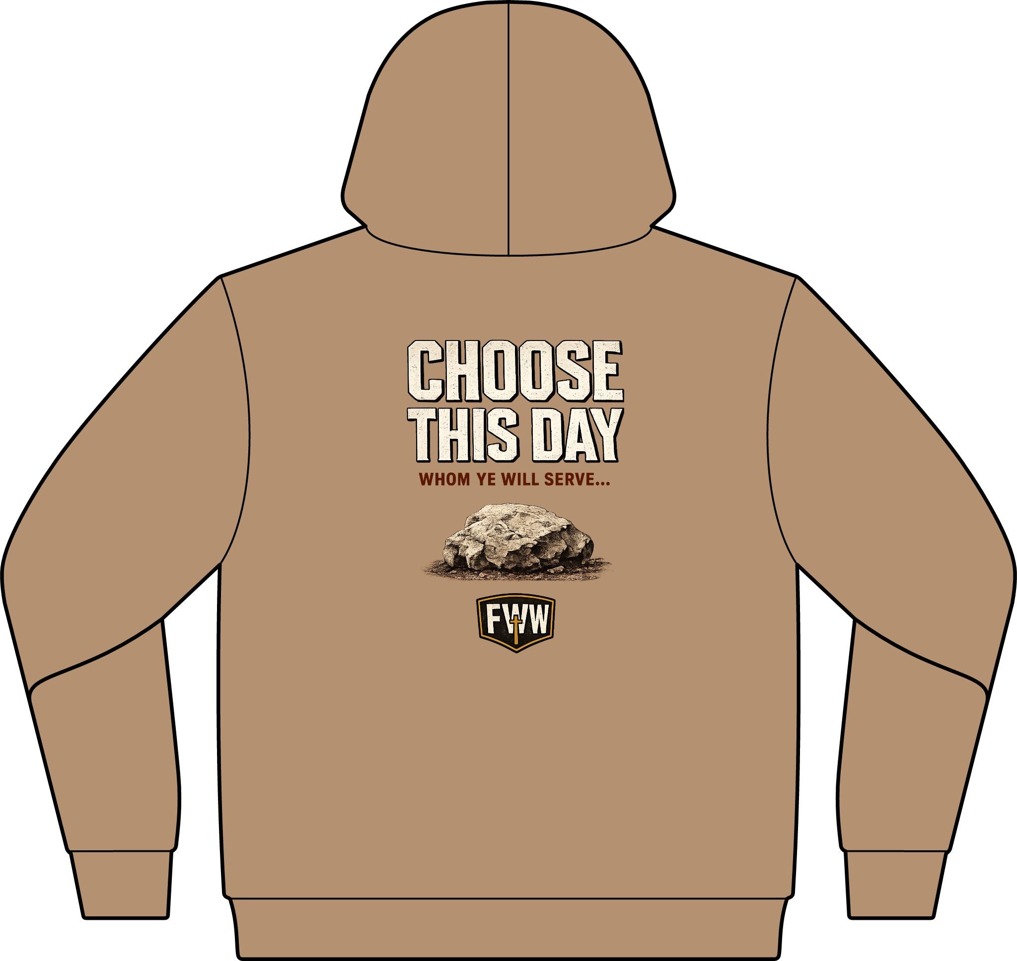 Choose This Day | Joshua 24:15 Christian Hoodie | Faith Without Works