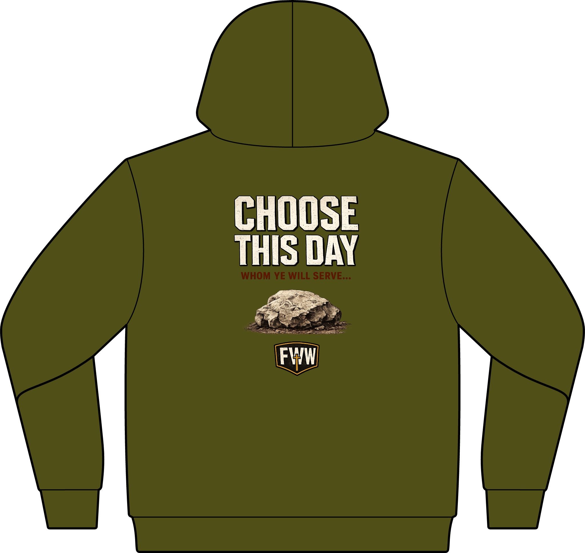 Choose This Day | Joshua 24:15 Christian Hoodie | Faith Without Works