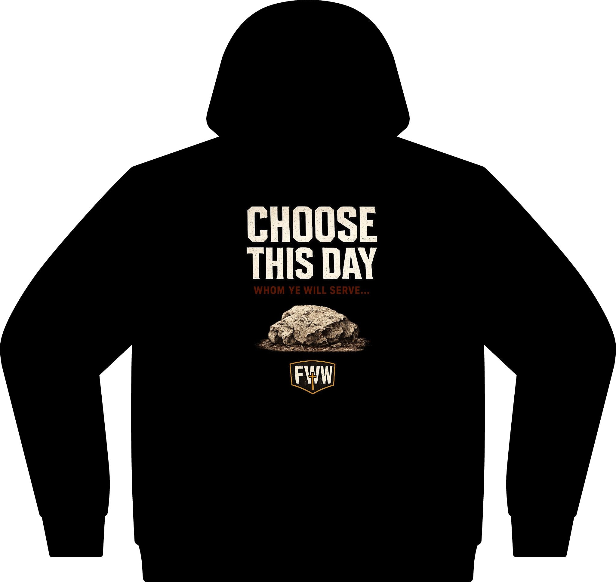 Choose This Day | Joshua 24:15 Christian Hoodie | Faith Without Works