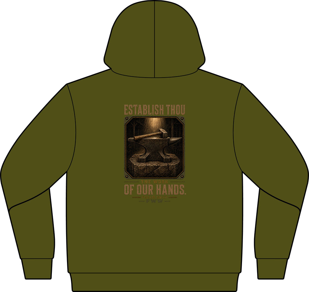 Establish the Work | Psalm 90:17 Christian Hoodie | Faith Without Works