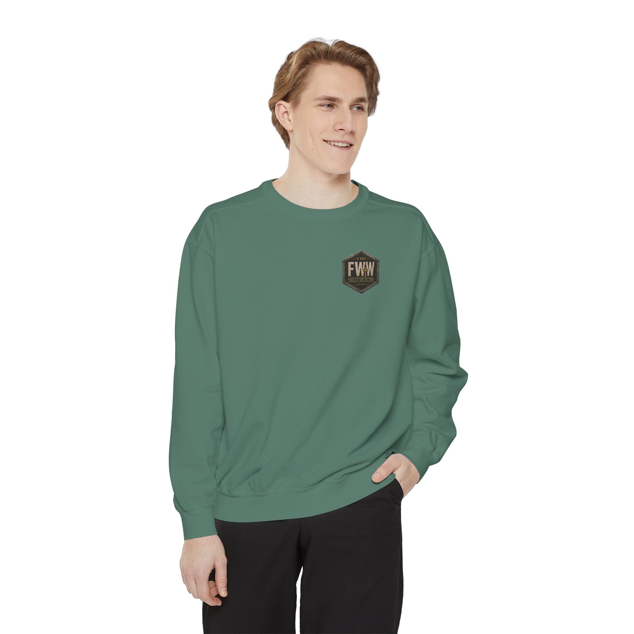 Dirty Hands. Clean Conscience. | 1 Thessalonians 4:11–12 Christian Crewneck | Faith Without Works