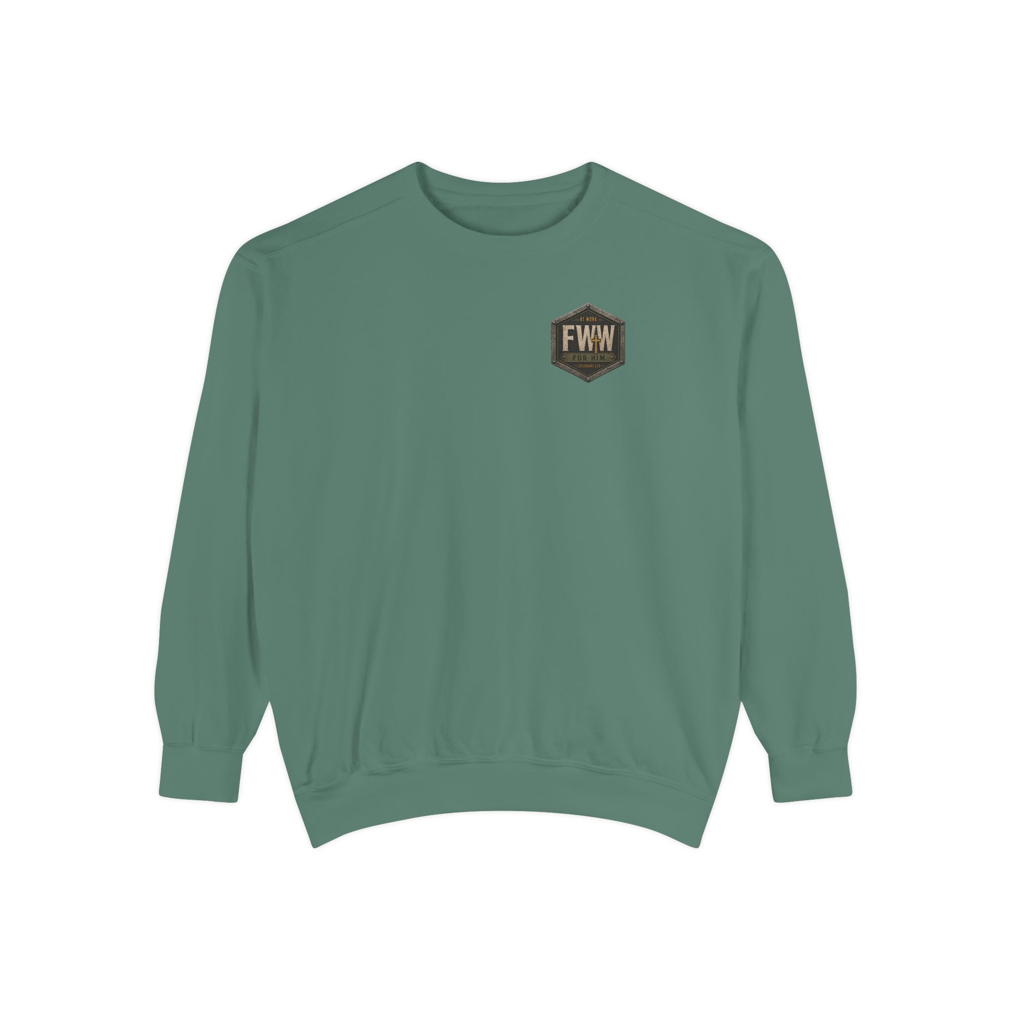 Dirty Hands. Clean Conscience. | 1 Thessalonians 4:11–12 Christian Crewneck | Faith Without Works