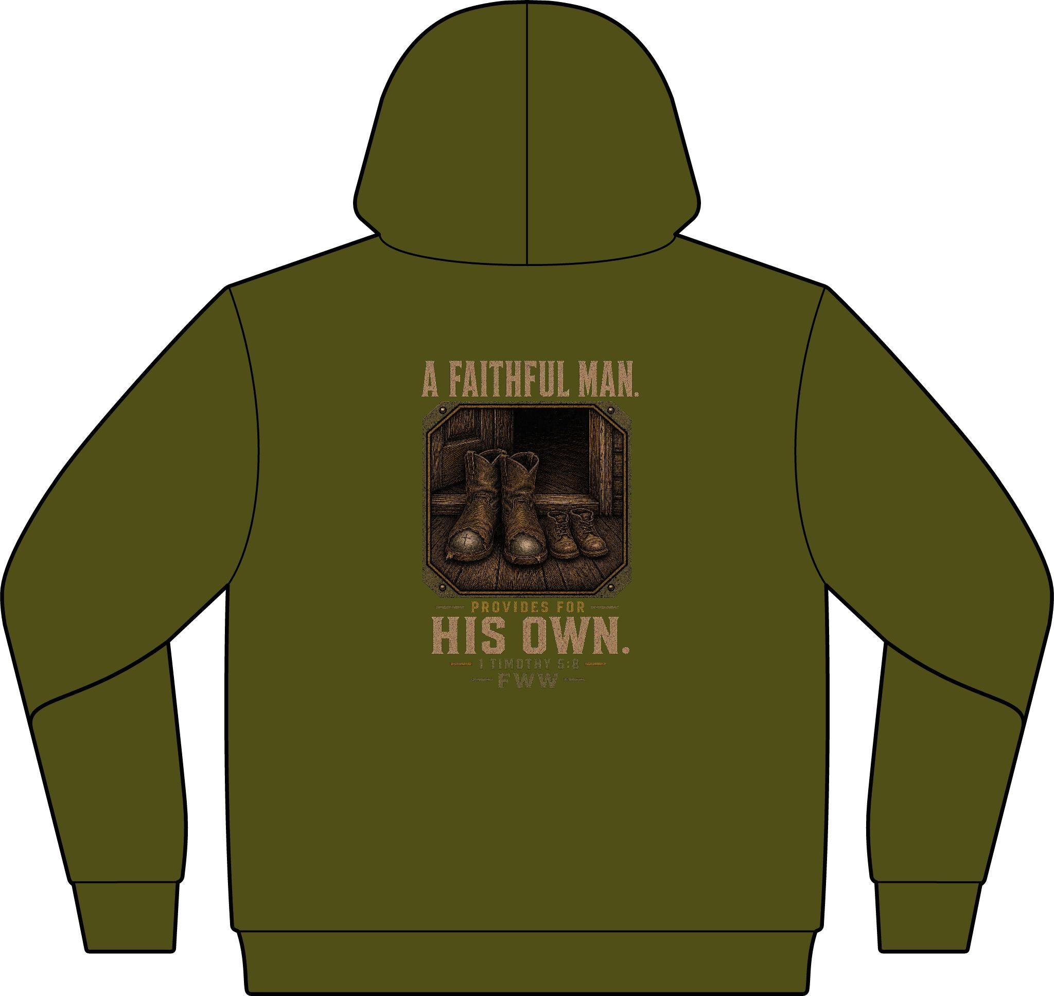 For His Own | 1 Timothy 5:8 Christian T-Shirt | Faith Without Works