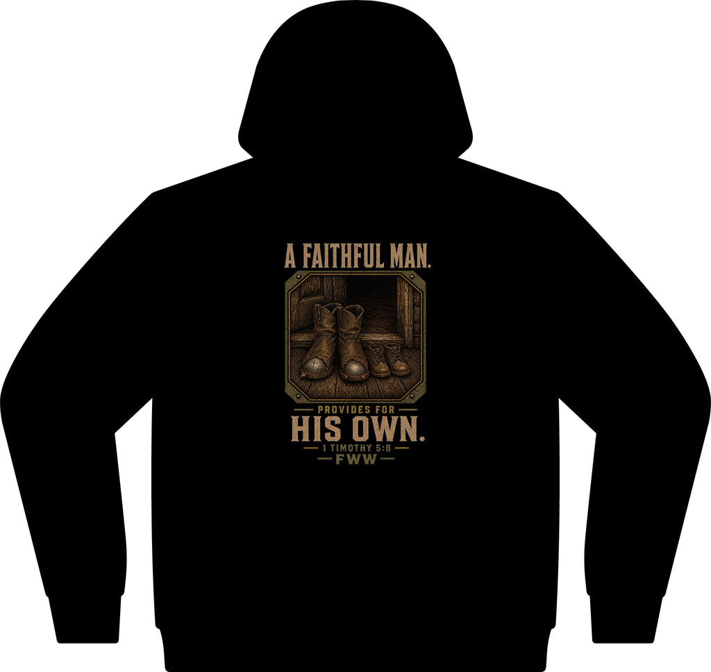 For His Own | 1 Timothy 5:8 Christian T-Shirt | Faith Without Works