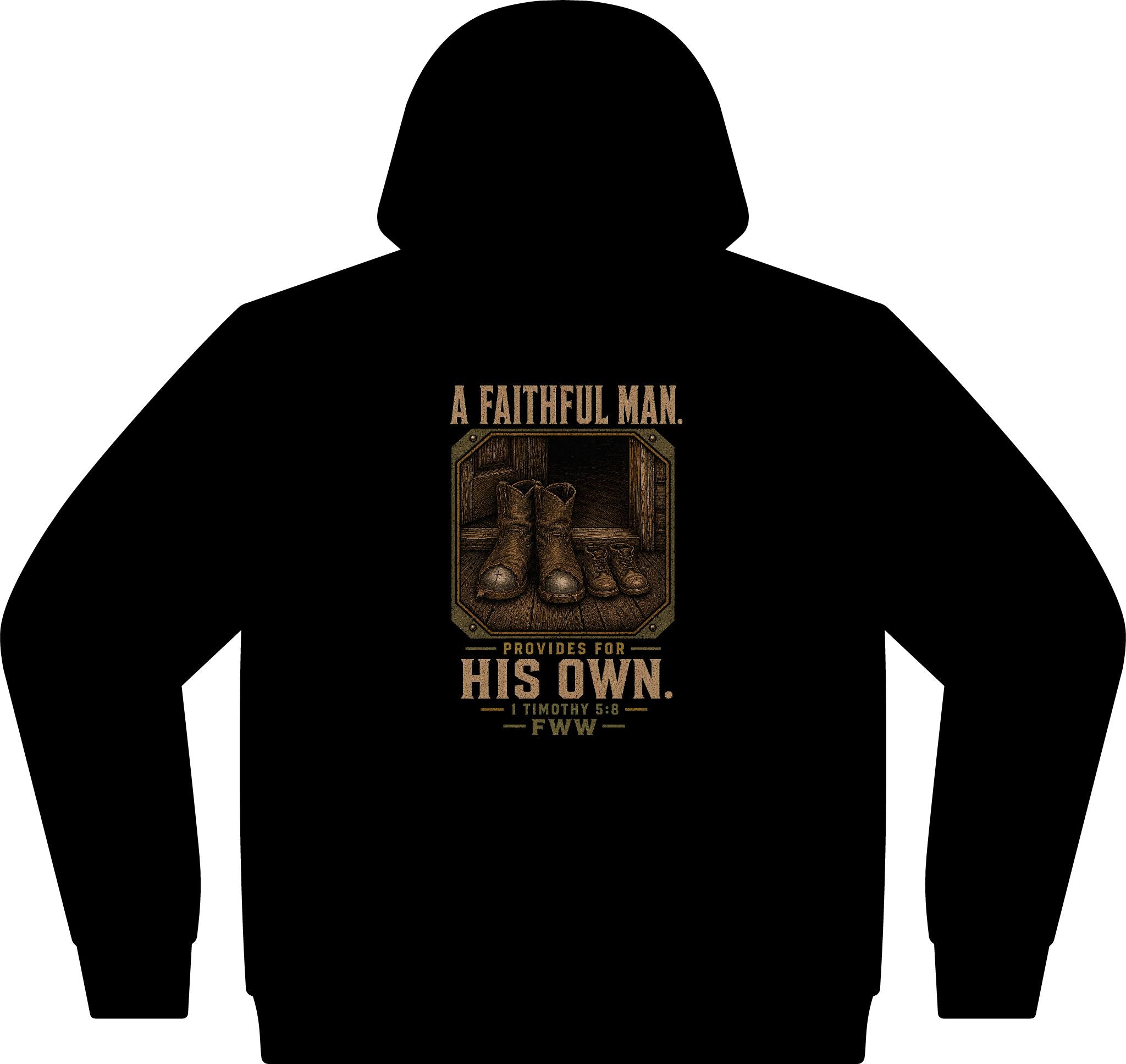 For His Own | 1 Timothy 5:8 Christian T-Shirt | Faith Without Works