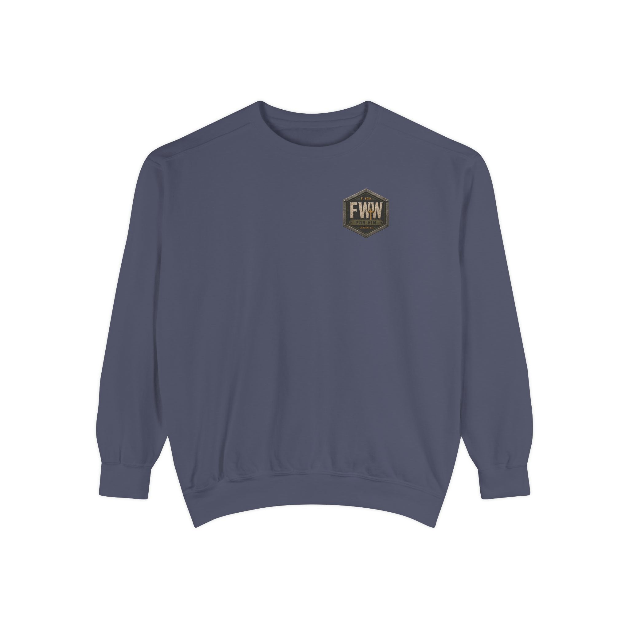 Dirty Hands. Clean Conscience. | 1 Thessalonians 4:11–12 Christian Crewneck | Faith Without Works