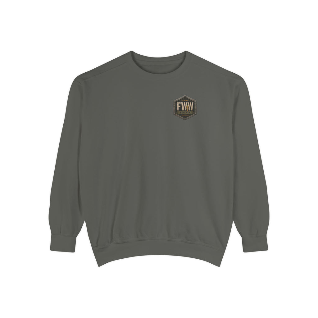 Dirty Hands. Clean Conscience. | 1 Thessalonians 4:11–12 Christian Crewneck | Faith Without Works