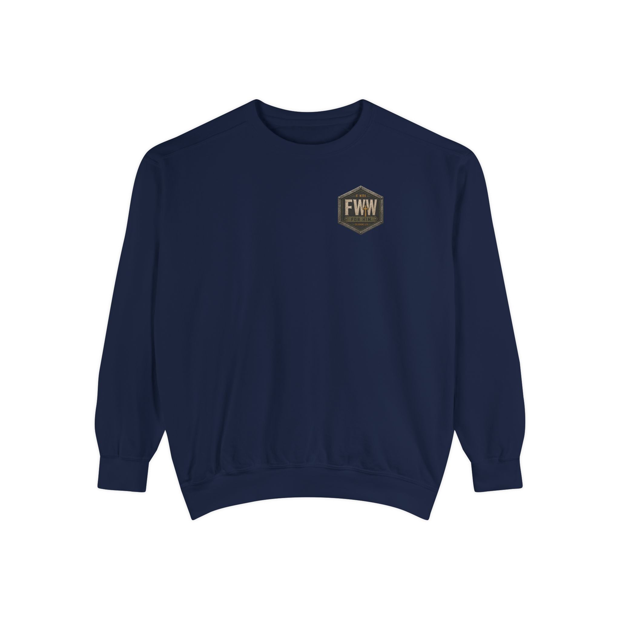 Dirty Hands. Clean Conscience. | 1 Thessalonians 4:11–12 Christian Crewneck | Faith Without Works